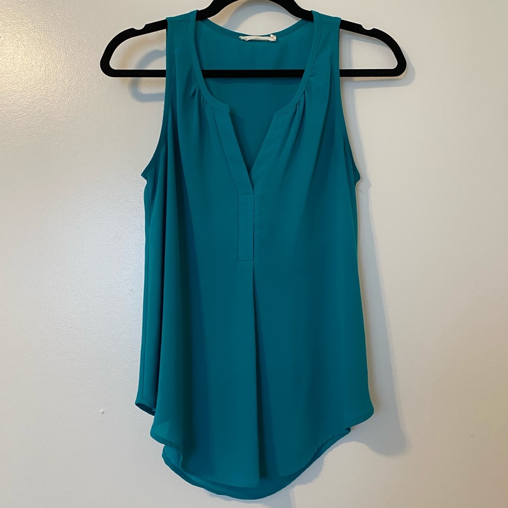 Lush teal blue business top